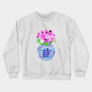 Blue and white china vase Crewneck Sweatshirt